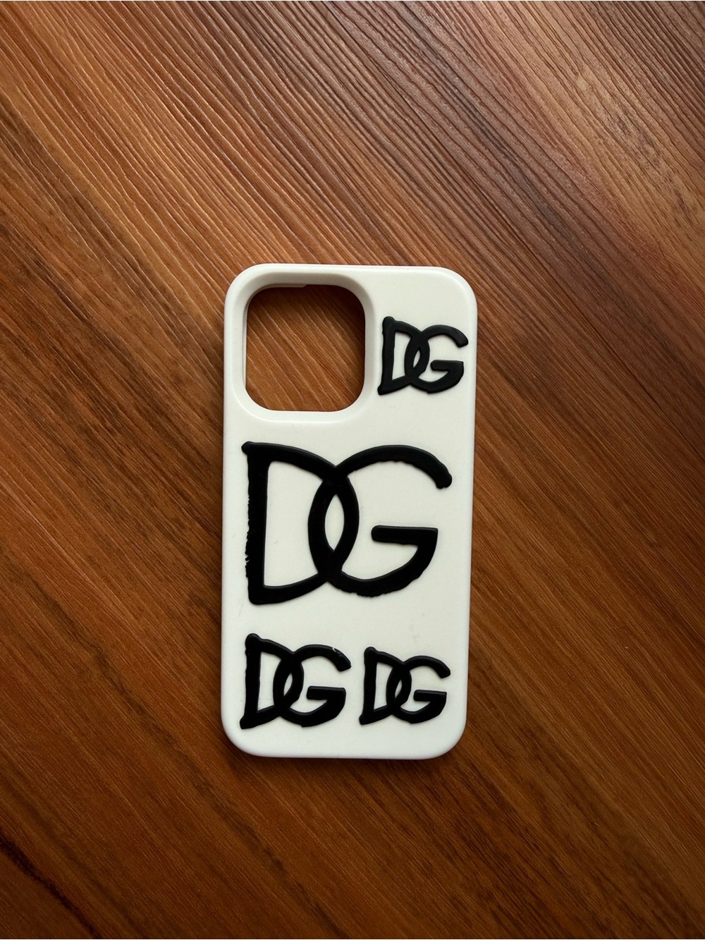 Dolce and Gabanna Logo White Phone Case - Black Accents